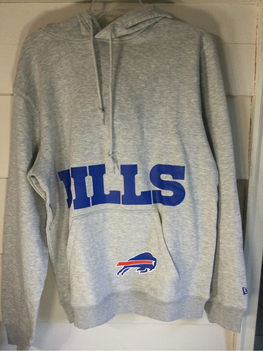 New Era Light Gray Hoodie with Black Tags
